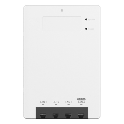 Punto de Acceso Mesh Wi-Fi 6 para interior en pared, hasta 320 usuarios ideal para Hotelería u Oficina.