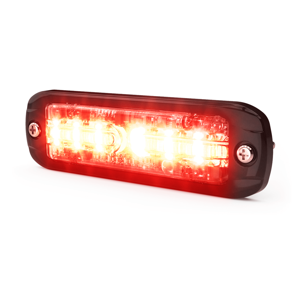 Luz Auxiliar de 18 LEDS, Tricolor Rojo/Azul/Blanco, Lente transparente