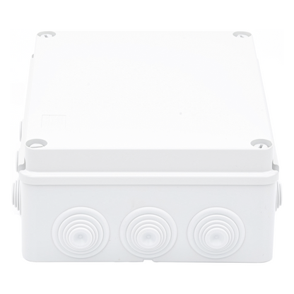 Caja Estanca de PVC Para Derivación y Conexión, 12 Entradas, Tapa Atornillada, 240x190x90 mm (Área interna), Uso Exterior IP55, Material que no