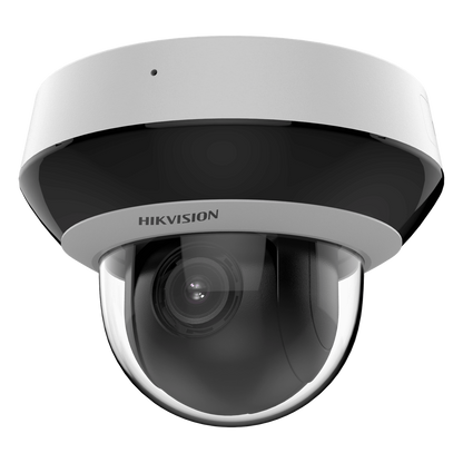 Mini Domo PTZ IP 2 Megapixel / 4X Zoom / H.265+ / 20 mts IR EXIR / WDR / PoE / IK10 / Exterior IP66 / Ultra Baja Iluminación / Micrófono Integrado