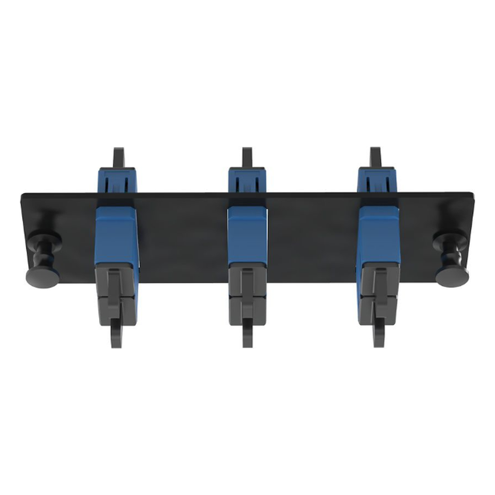 Placa Acopladora de Fibra Optica FAP, Con 3 Conectores SC Duplex (6 Fibras), Para Fibra Monomodo OS1/OS2, Color Azul