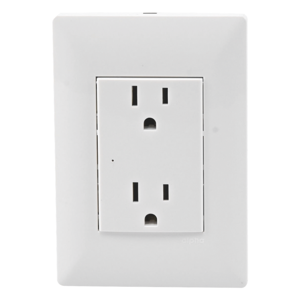 Contacto Inteligente de Pared Doble 120, 15A, con Supresor de Picos Tipo A
