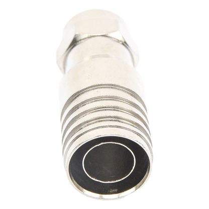 Conector F Macho en 75 Ohm, Plegable para Instalar en Cables Coaxiales RG-11, Cuerpo de Bronce-Niquelado/ Teflón