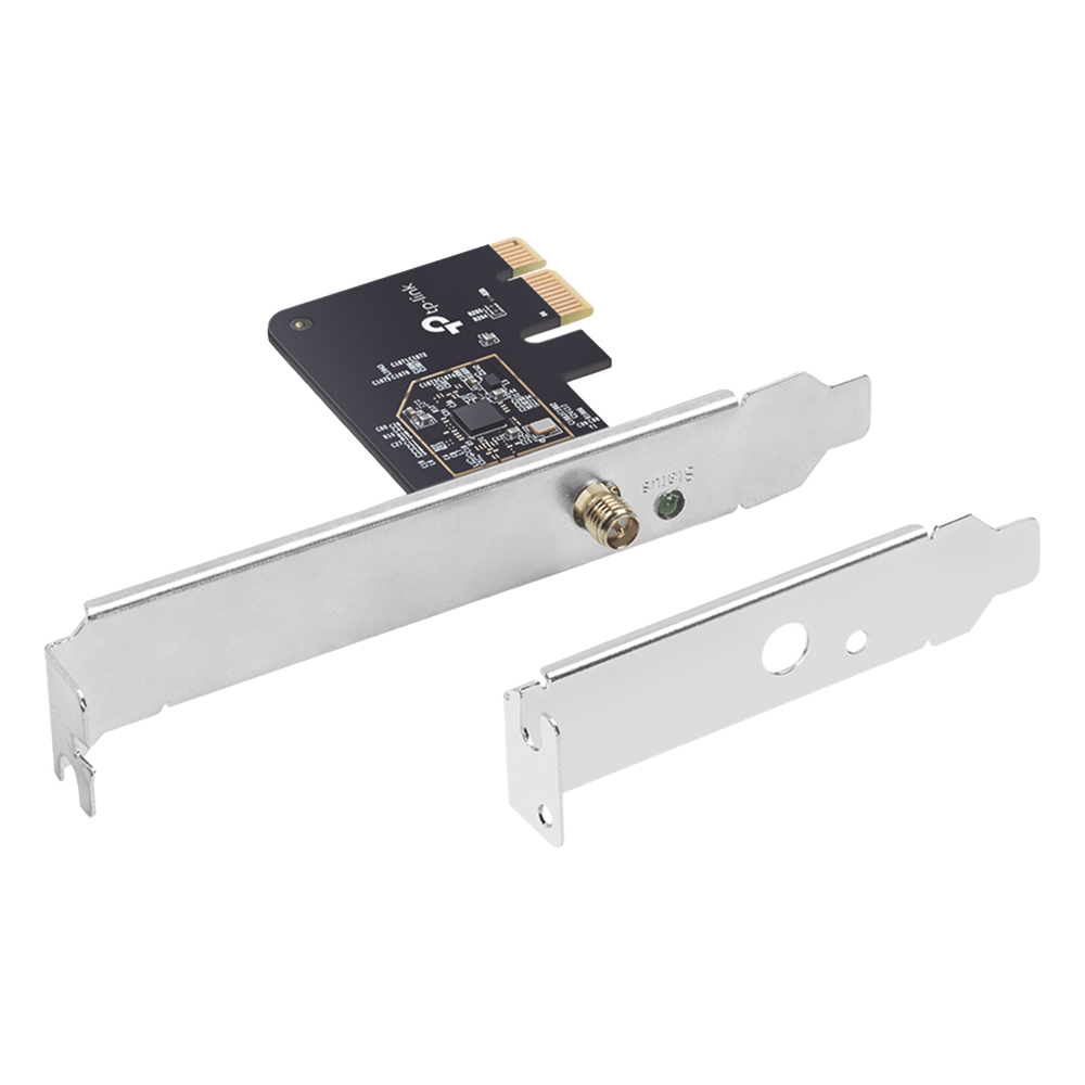 Adaptador PCI inalámbrico doble banda AC 600 Mbps / Antena de alta ganancia / Tecnología MU-MUMO / Seguridad WPA3 / Soporte de perfil bajo y Altura
