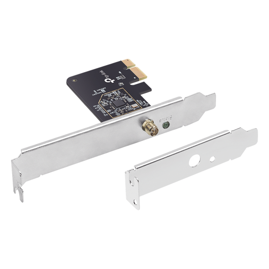 Adaptador PCI inalámbrico doble banda AC 600 Mbps / Antena de alta ganancia / Tecnología MU-MUMO / Seguridad WPA3 / Soporte de perfil bajo y Altura