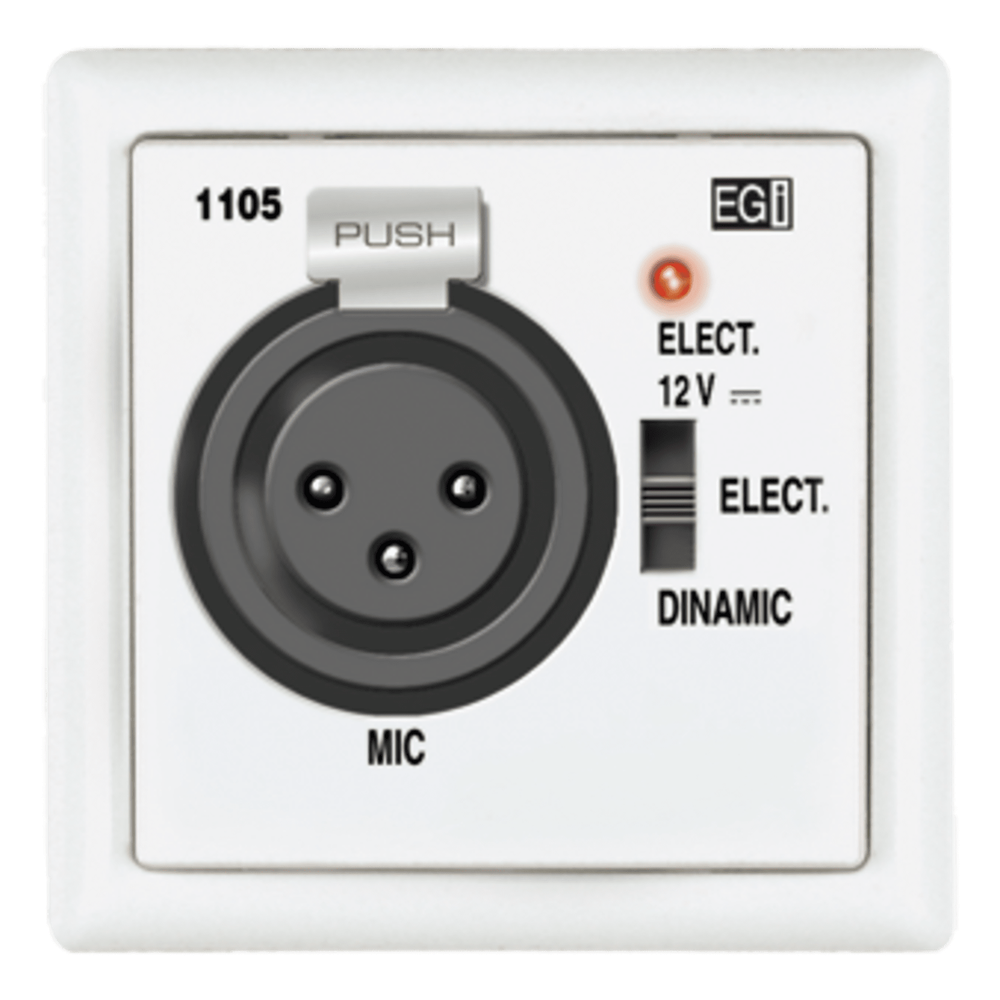 Base de entrada microfónica xlr preamplificada. blanco