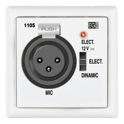 Base de entrada microfónica xlr preamplificada. blanco