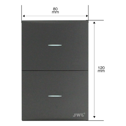 Placa con2 Interruptores Escalera 10 A 127 V 60 Hz.