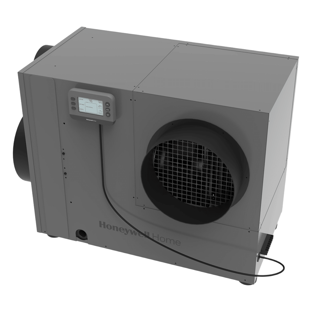 Deshumidificador de casa completa de 90 pints por día con ventilación integrada, salida tri-direccional y sensores de fuga, filtro MERV 8 de 14x20