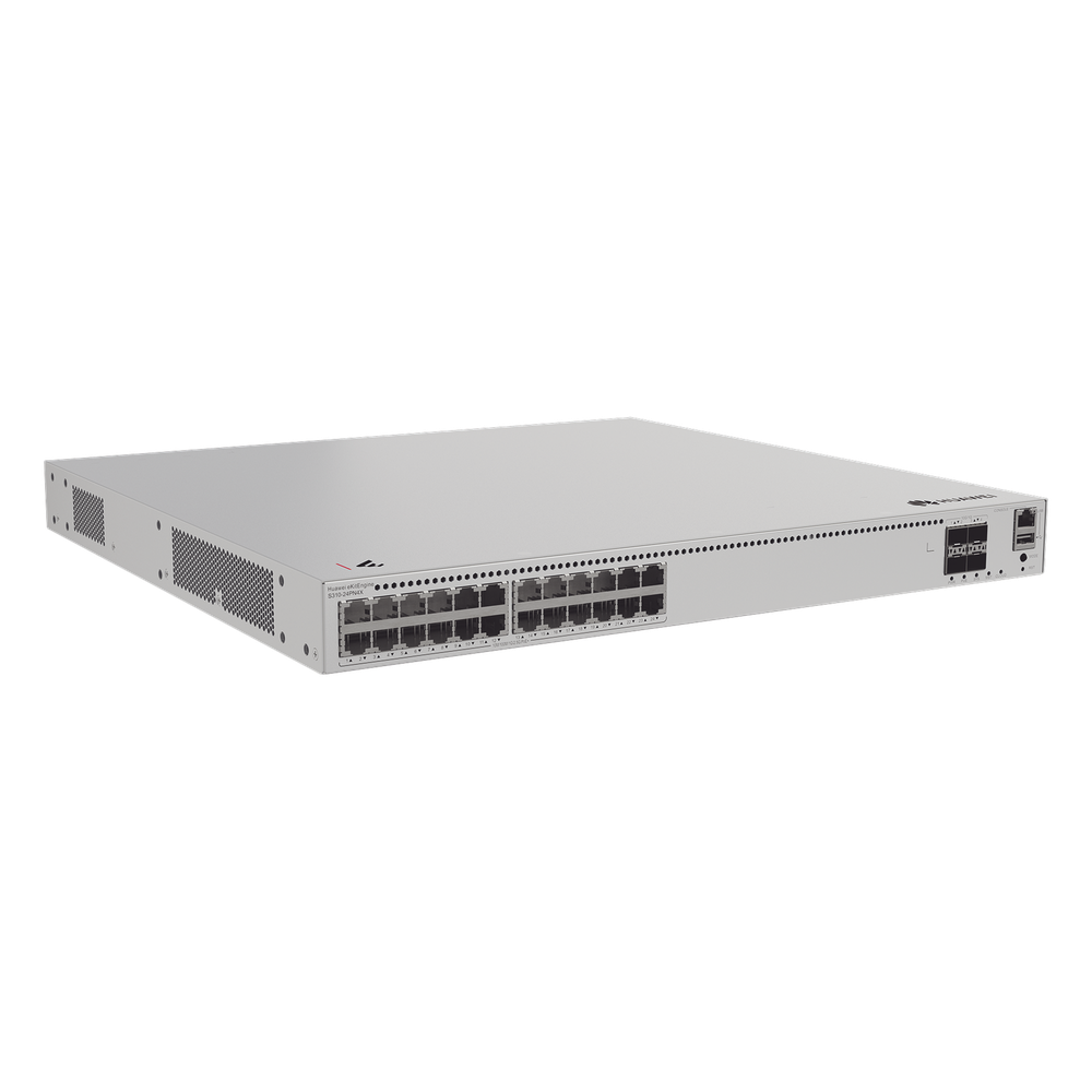 Switch de Distribución/Core Gigabit Administrable PoE Capa 3 / 24 puertos 1000/2.5Gbps (PoE) / 4 Puertos 10GE SFP+ Uplink / ERPS / Rutas Estáticas