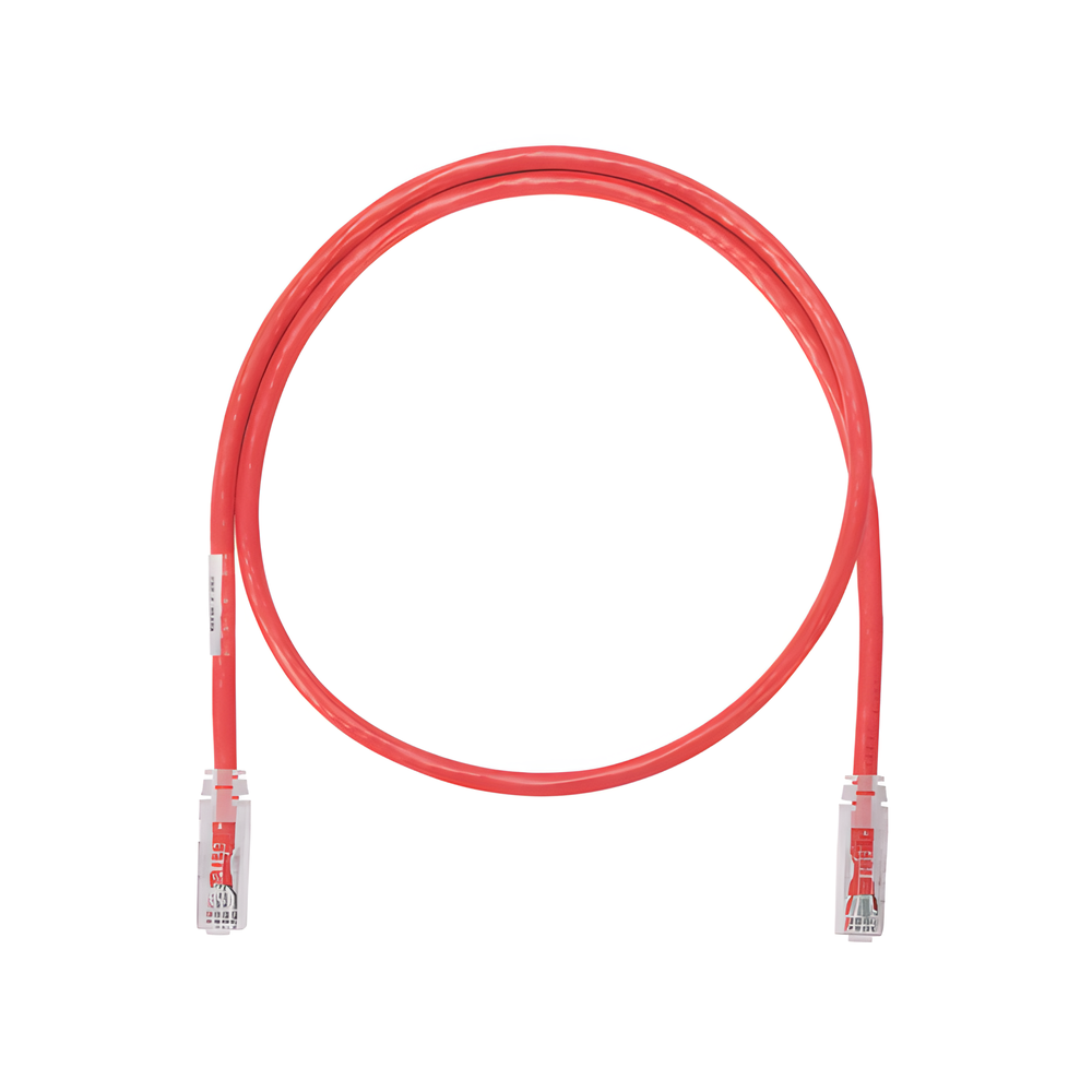 Cable de Parcheo UTP Categoría 6, con Plug Modular en Cada Extremo - 2 Metros (6.56 Pies) - Rojo