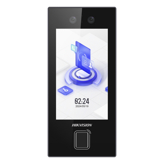 Terminal Facial MinMoe DS-K1T344EBFWX-E1 / Lector de Huellas y Tarjetas PROX EM / 3000 Rostros / 3000 Huellas / Pantalla 4.5" / Hik-Connect Teams