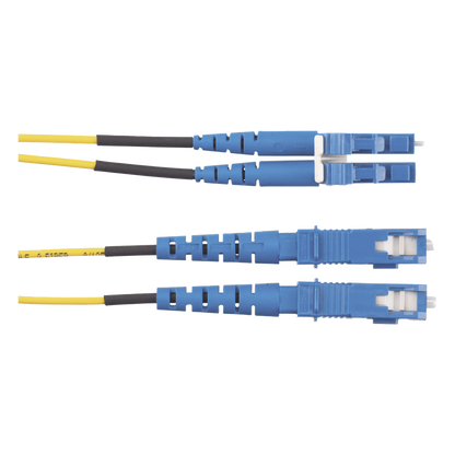 Jumper de Fibra Optica Monomodo 9/125 OS2, LC-SC Duplex, OFNR (Riser), Color Amarillo, 5 Metros (16.40 Pies)