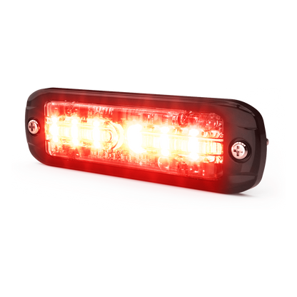 Luz Auxiliar de 12 LED, Rojo/Azul, Lente Transparente