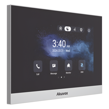 Monitor ANDROID / Soporta APP Android / Pantalla Touch Screen LCD 7" / WiFi / Punto WIFI / Bluetooth / PoE / SIP / 8 Entradas de Alarma / 1 Salida de