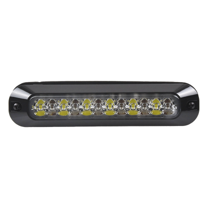Luz Auxiliar de 12 LED, Rojo/Blanco, Lente Transparente