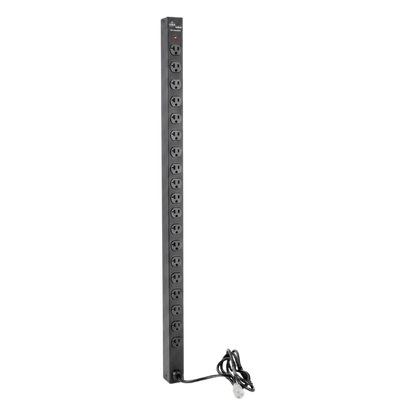 PDU Vertical para Rack con 18 Tomas NEMA 5-15R, 15A, 1.22 m (48 in) de Altura, Acero Color Negro