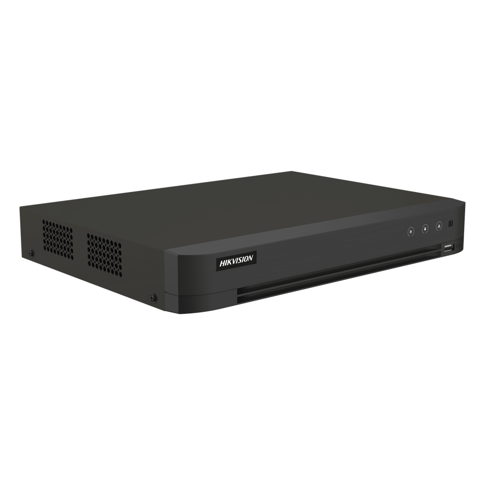 DVR 16 Canales TURBOHD + 16 Canales IP / 8 Megapixel (4K) / Audio Bidireccional / ACUSENSE / Audio Bidireccional / 1 Bahía de Disco Duro / Salida de