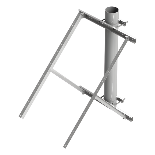 Montaje para Panel Solar de Poste o Torre Galvanizado Electrolítico (Ver Compatibilidad).