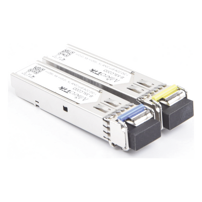 Transceptores MiniGbic SFP 1.25G LC WDM para fibra Mono Modo 20 Kms
