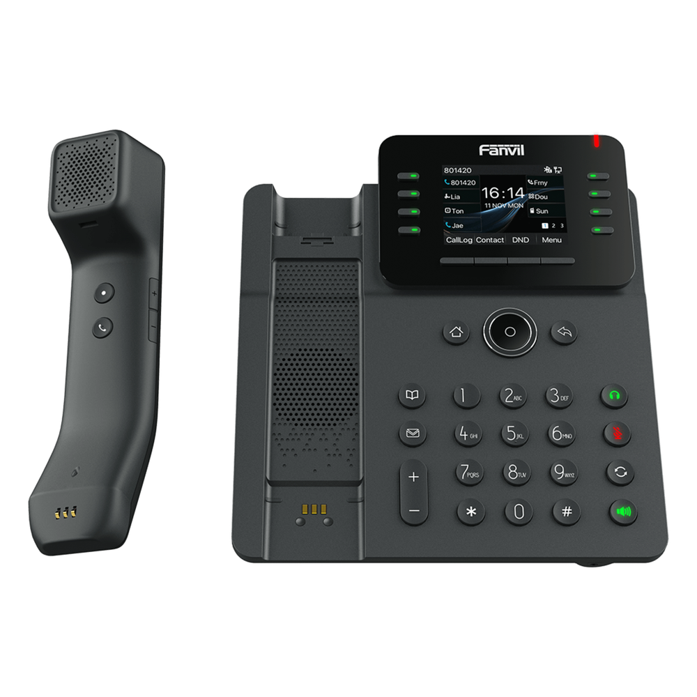 Teléfono IP / Handset Inalámbrico Bluetooth / 12 Líneas SIP / Pantalla IPS Táctil 2.8" HD / Conferencia 6 Vías / Puertos Gigabit / PoE 802.3af