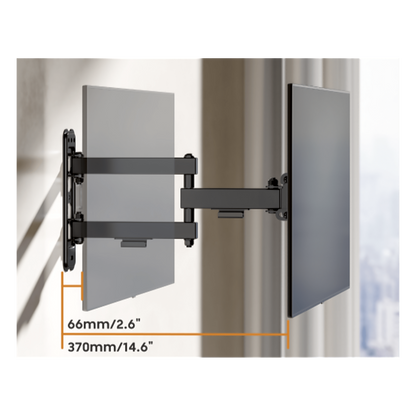Soporte de Pared Articulado para Pantallas o Monitores | Compatibilidad VESA 75x75 - 200x200 / Hasta 43 Pulgadas | Capacidad Máxima de Carga 20 kg |