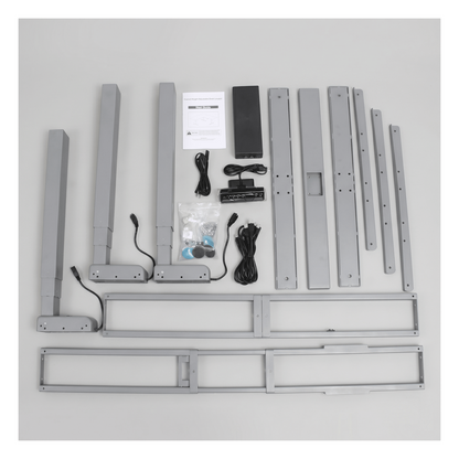 Base de Escritorio Motorizado Profesional Tipo L (3 Columnas) / Altura Ajustable 60-125cm / Estructura Estable / Funcionamiento Suave / 4 Preset de