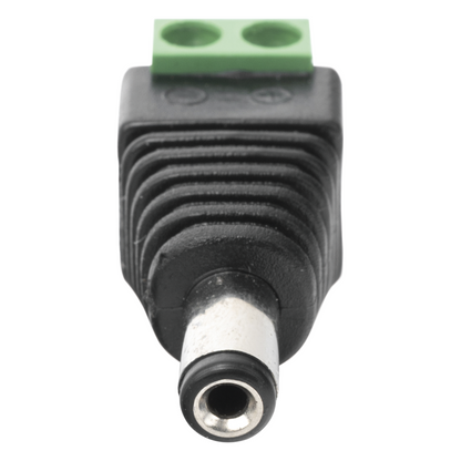 Adaptador Macho Tipo Jack de 3.5 mm (0.14 Pulgadas) Polarizado de 12 Vcc / Terminales Tipo Tornillo / Polarizado (+/-) / Ideal para Cámaras de Video