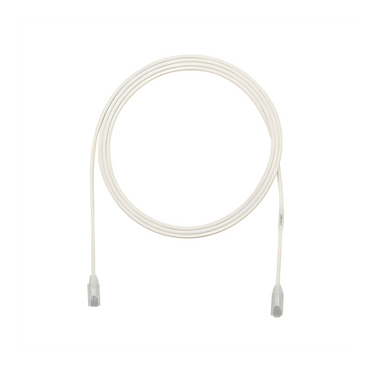 Cable de Parcheo TX6, UTP Cat6, Diámetro Reducido (28AWG), Color Blanco, 20 cm (7.87 pulgadas)