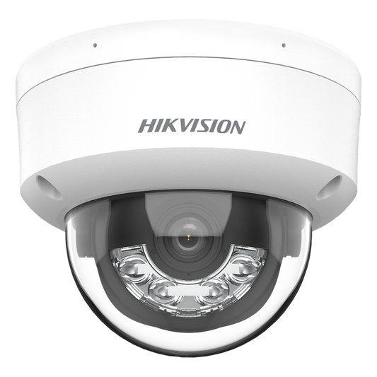 [Dual Light] Domo IP 8 Megapixel (4K) / Lente 2.8 mm / 30 mts IR + 30 mts Luz Blanca / Micrófono Integrado / IK08 / ACUSENSE Lite / Exterior IP67