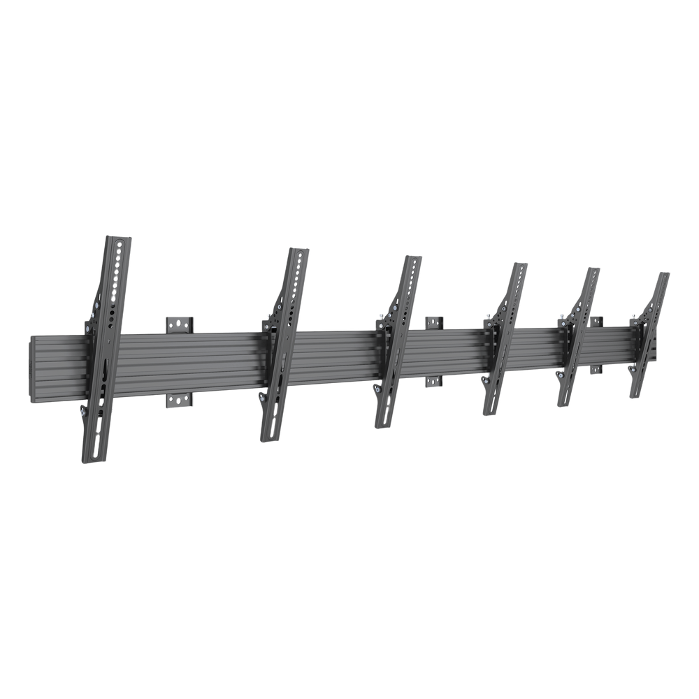 Soporte de Pared para TV / Riel Triple 400T / Capacidad 110 lbs (50 kg) / Compatible 32"-65" / VESA 100x100-600x400 mm / Ajuste Ángulo 5°-15°