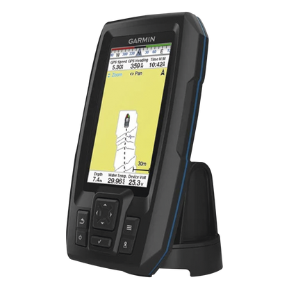 Fishfinder STRIKER™ Plus 4 con GPS Integrado / Pantalla QSVGA 272 x 480 píxeles / Frecuencias 50-200 kHz / Potencia 200 W RMS / Tecnología de
