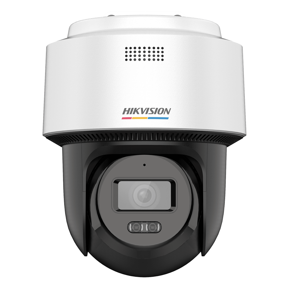 [ColorVu + Dual Light] Cámara Exterior PT TurboHD 3K / Audio Bidireccional y Sirena / Luz Blanca 40 m / IP66 / -30°C a 60°C / Material Plástico