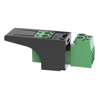 Módulo Conector Eléctrico para Cable Eléctrico FMPS, Compatible con 26-12 AWG, Tipo Mini-Com, Color Verde