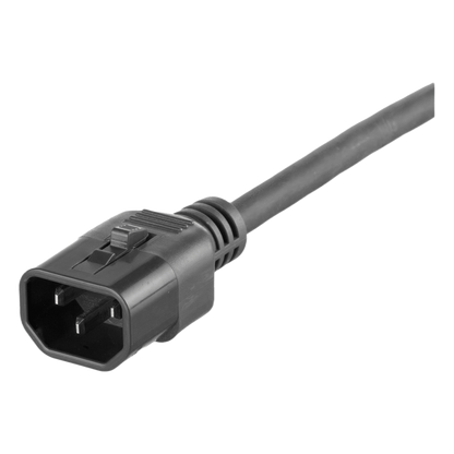 Cable de Alimentación Eléctrica Con Bloqueo Doble de Seguridad, de IEC C14 a IEC C13, 6 ft. de Largo, Color Negro, Paquete de 10 Piezas
