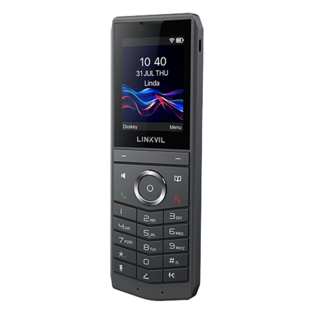 Teléfono IP Wi-Fi Portátil / Pantalla Color 2.4" 240x320 / Wi-Fi 6 Dual-Banda / Bluetooth 5.0 / Batería 3000mAh 13h Talk / Video H.264 4CIF
