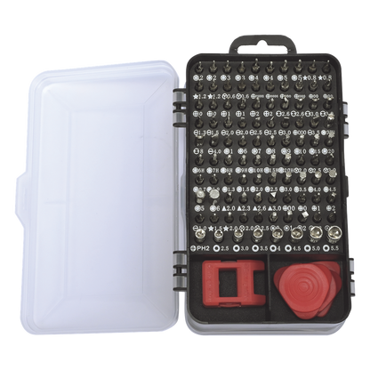 Juego de Reparación de Pantallas o Dispositivos Electrónicos de Uso Fino con 115 piezas con Estuche de Almacenaje.