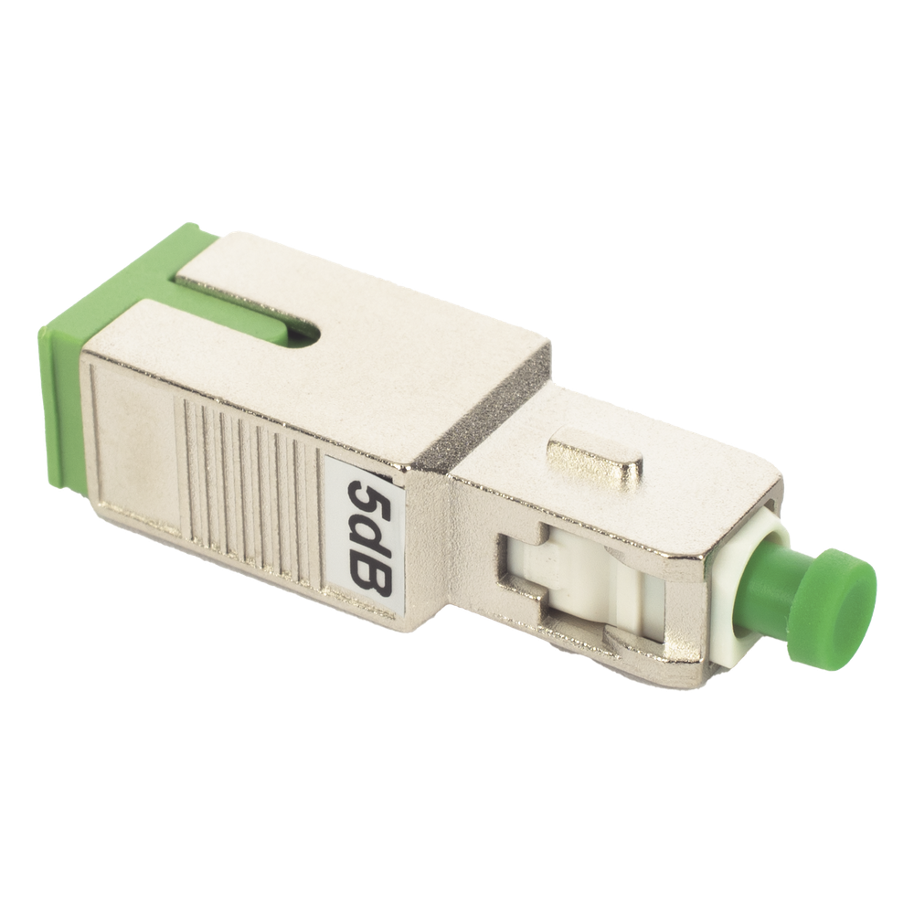 Atenuador Óptico Macho-Hembra con Conector SC/APC de 5 dB para Fibra Monomodo