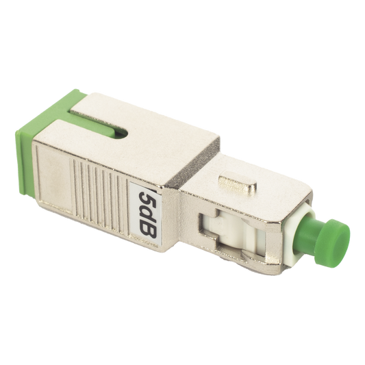 Atenuador Óptico Macho-Hembra con Conector SC/APC de 5 dB para Fibra Monomodo