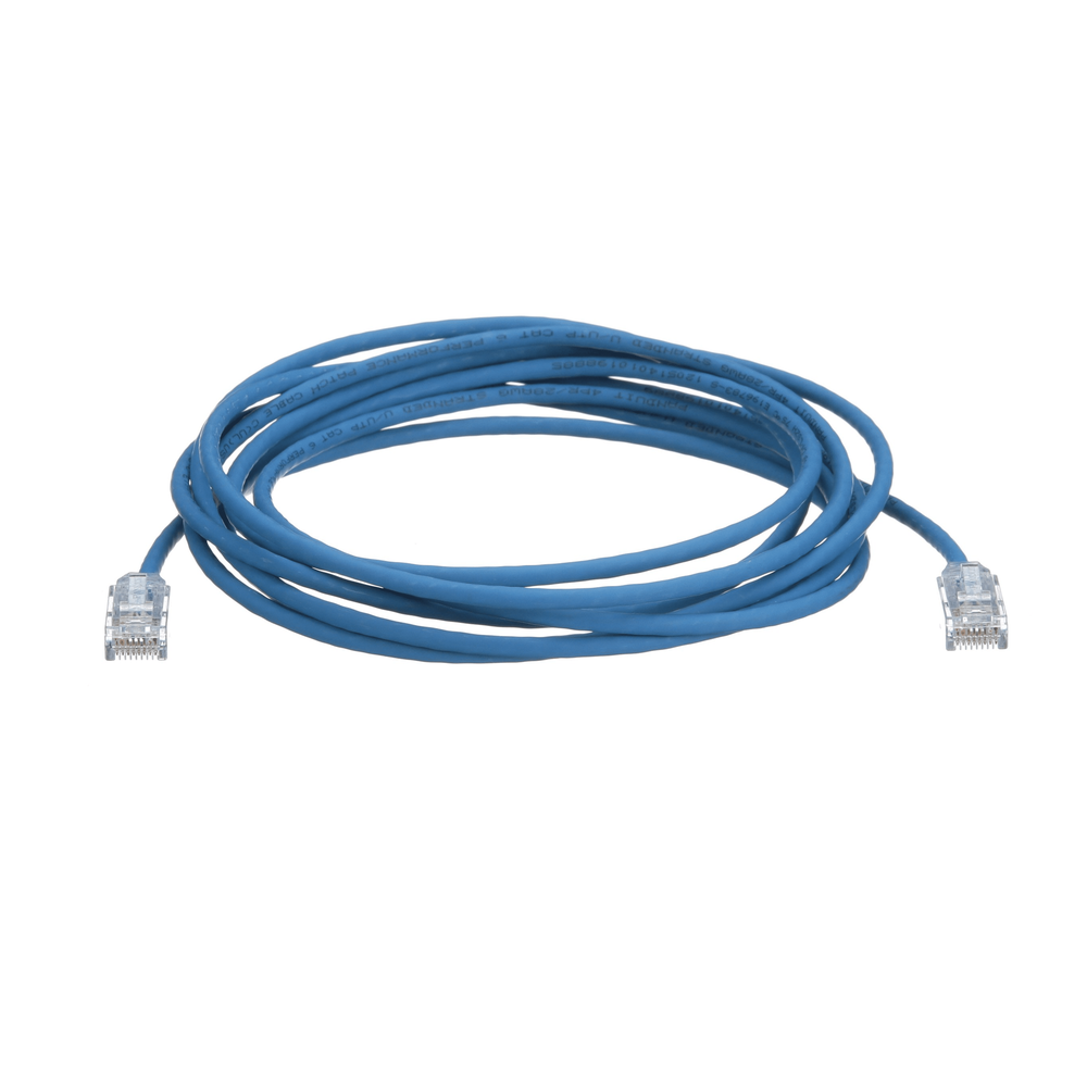 Cable de Parcheo TX6, UTP Cat6, Diámetro Reducido (28AWG), Color Azul, 30.48 Metros (100 Pies)