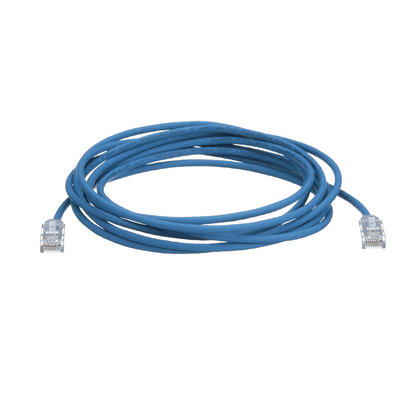 Cable de Parcheo TX6, UTP Cat6, Diámetro Reducido (28AWG), Color Azul, 30.48 Metros (100 Pies)