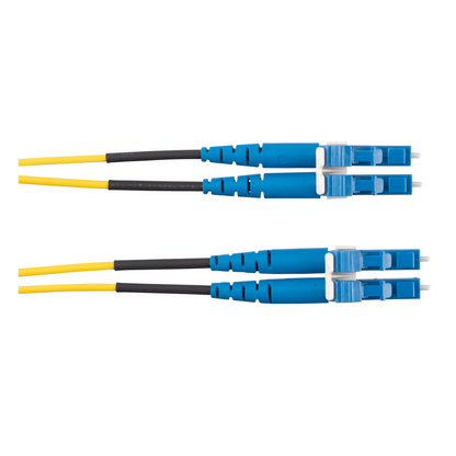 Jumper de Fibra Optica Monomodo 9/125 OS2, LC-LC Duplex, OFNR (Riser), Color Amarillo, 8 Metros (26.25 Pies)