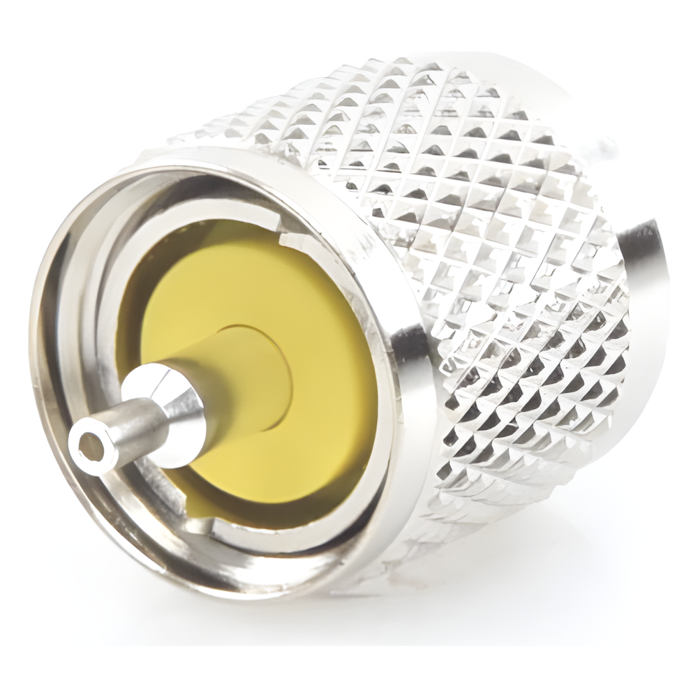 Conector UHF Macho (PL-259) de Anillo Plegable para Ensamblar en Cables RG-58/U, RG-142/U