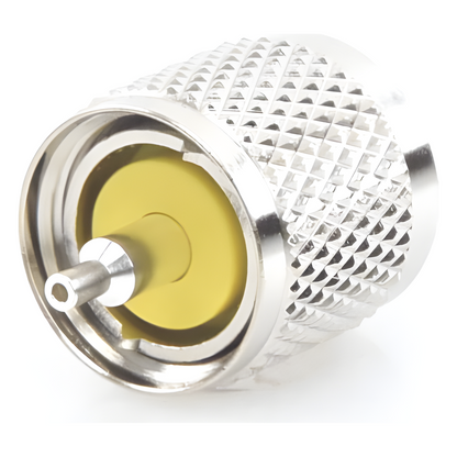 Conector UHF Macho (PL-259) de Anillo Plegable para Ensamblar en Cables RG-58/U, RG-142/U
