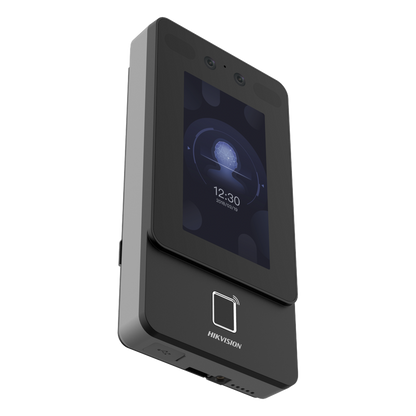 Terminal Min Moe de Reconocimiento Facial / Lector PROX EM 125 kHz / Cámara 2 MP con HIK-IA / Pantalla Táctil 4.3" / PoE y WiFi / Exterior IP65