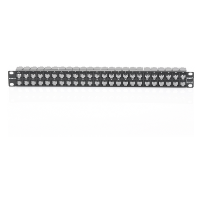 Patch Panel Z-Max de 48 Puertos, Blindado, Precargado con Jacks Categoría 6A, Plano, 1UR