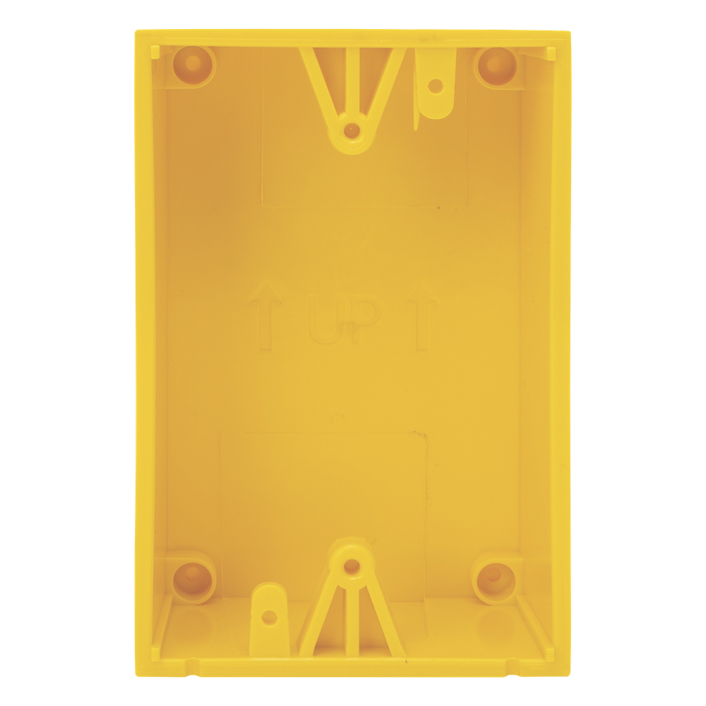 Caja trasera de montaje color amarillo para estaciones de parada STOPPER