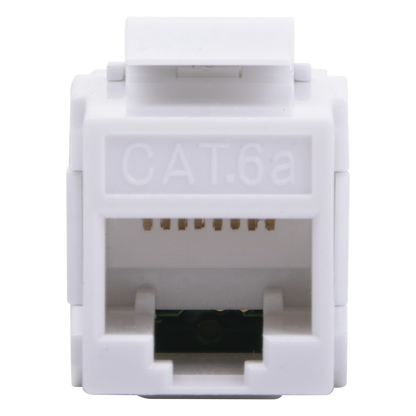 Acoplador UTP Cat6A Hembra RJ45 a RJ45 Hembra Color Blanco