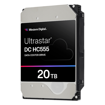 Disco Duro Empresarial WD Ultrastar HC555 / 20TB / SATA 6Gb/s / 7200 RPM / HelioSeal / ePMR / CMR