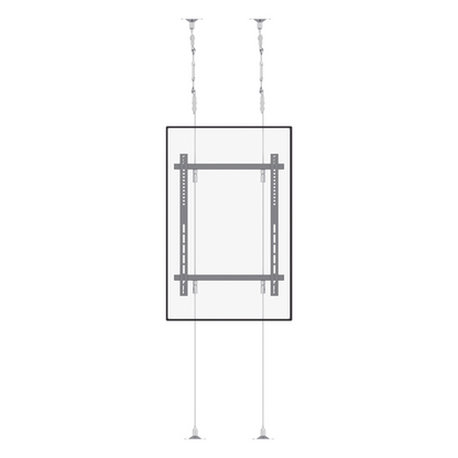 Montaje Cableado de Acero| Suelo a Techo| Capacidad Máx. de Carga 30kg| Para Pantallas de 32" ~ 75"| VESA 400 x 600